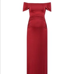 Burgundy Maternity dress